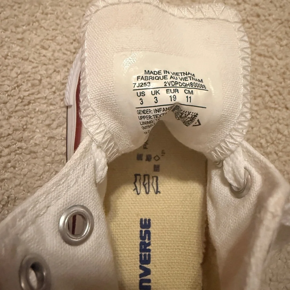 Converse Baby White and Red Sneakers - Picture 4 of 4